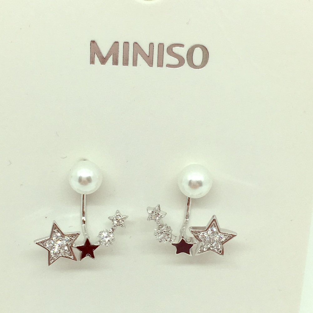 Shooting stars 3D Pearl bead Earrings